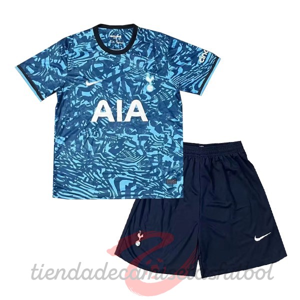 Tercera Conjunto De Niños Tottenham Hotspur 2022 2023 Azul Camisetas Originales Baratas