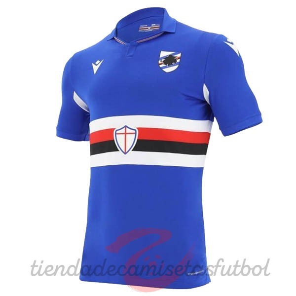 Casa Camiseta Sampdoria 2020 2021 Azul Camisetas Originales Baratas