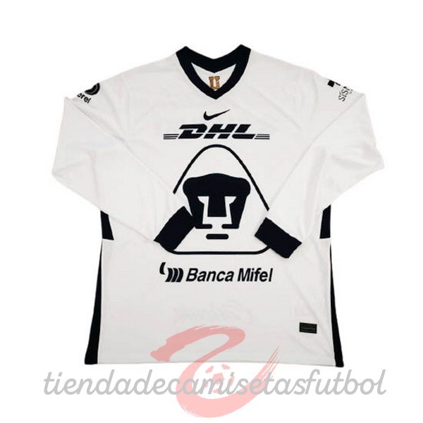 Casa Manga Larga UNAM Pumas 2020 2021 Blanco Camisetas Originales Baratas