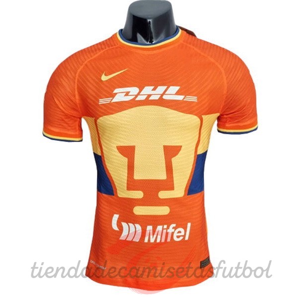Tercera Jugadores Camiseta UNAM Pumas 2022 2023 Naranja Camisetas Originales Baratas