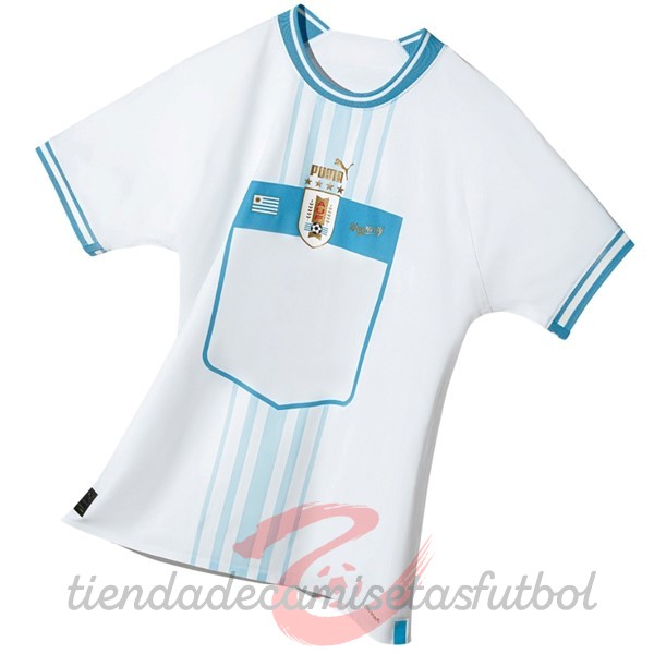 Tailandia Segunda Camiseta Uruguay 2022 Blanco Camisetas Originales Baratas