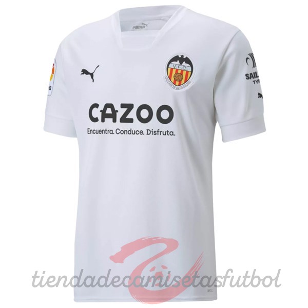 Tailandia Casa Camiseta Valencia 2022 2023 Blanco Camisetas Originales Baratas