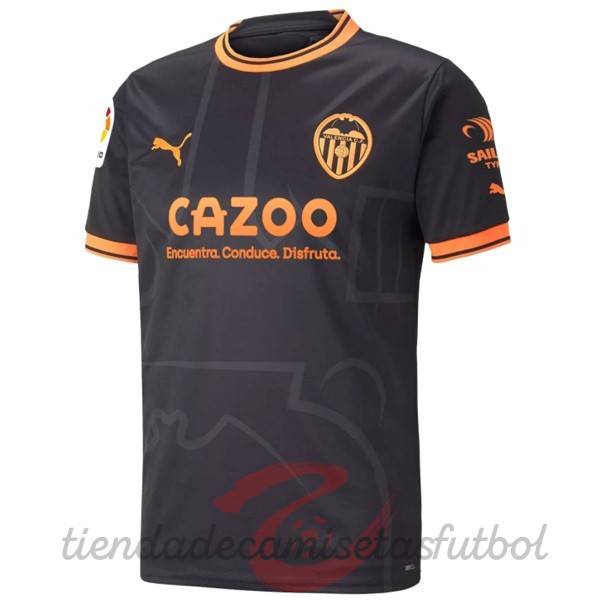 Tailandia Segunda Camiseta Valencia 2022 2023 Negro Camisetas Originales Baratas