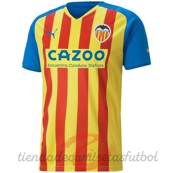 Tailandia Tercera Camiseta Valencia 2022 2023 Amarillo Camisetas Originales Baratas