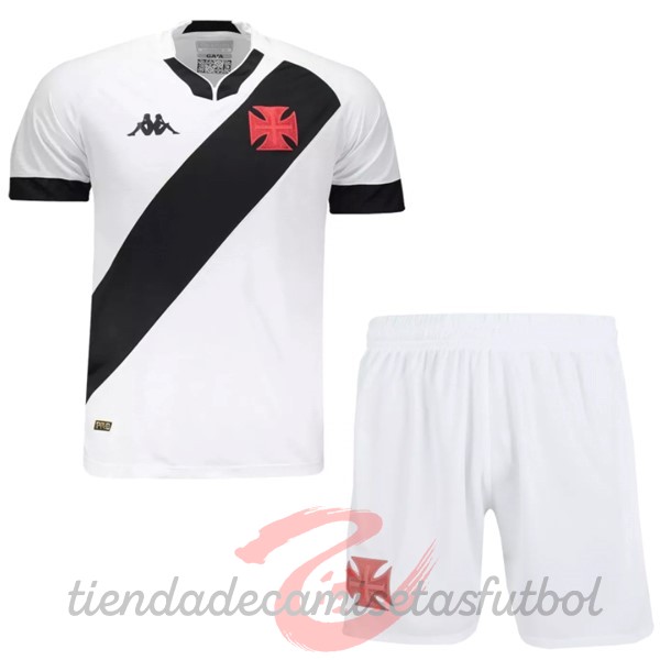 Segunda Conjunto De Niños Vasco da Gama 2022 2023 Blanco Camisetas Originales Baratas