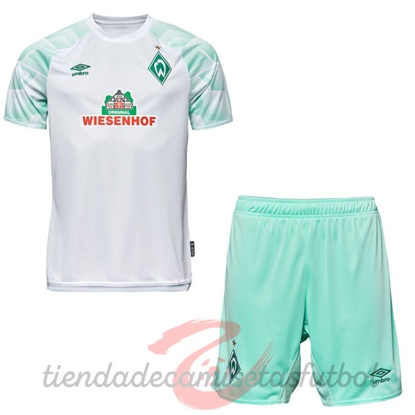 Segunda Conjunto De Niños Werder Bremen 2020 2021 Blanco Camisetas Originales Baratas