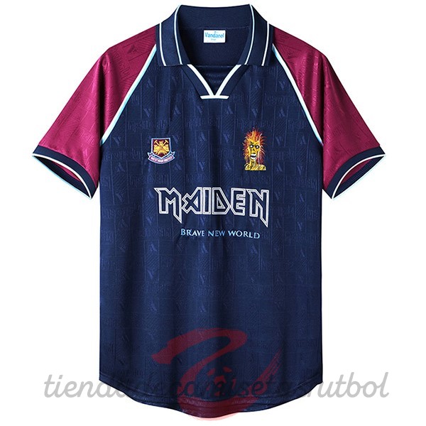 Casa Camiseta West Ham United Retro 1999 2001 Azul Camisetas Originales Baratas