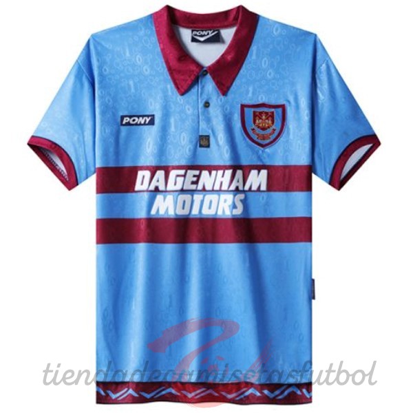 Segunda Camiseta West Ham United Retro 1995 1997 Azul Camisetas Originales Baratas